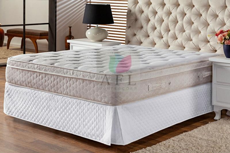 Imagem de Saia Para Cama Box Matelada Casal Queen - 40 Cm De Altura