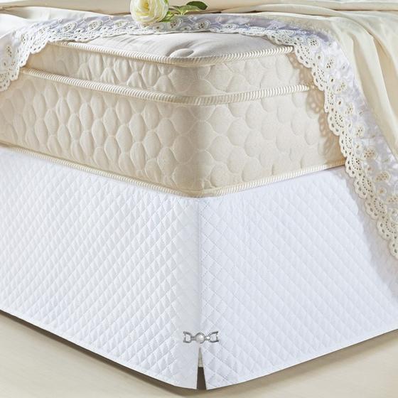 Imagem de Saia Para Cama Box Queen Size Veneza Branco