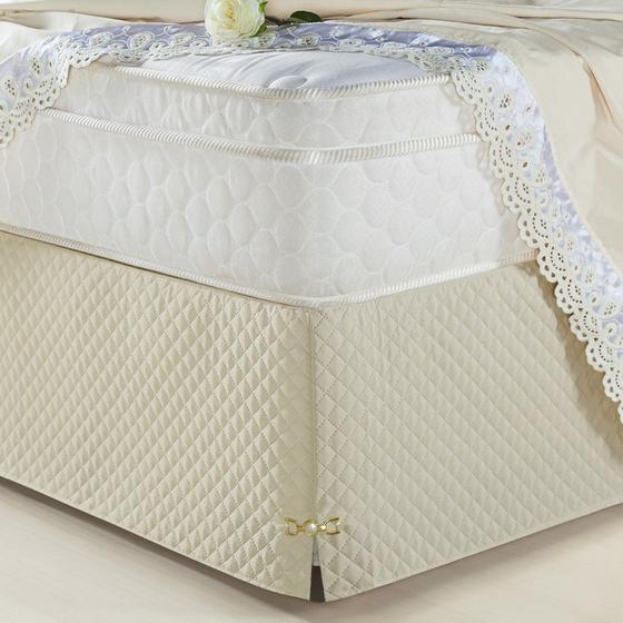 Saia Para Cama Box Solteiro Veneza Palha Menor preço em Saia Para Cama Box Solteiro Veneza Palha