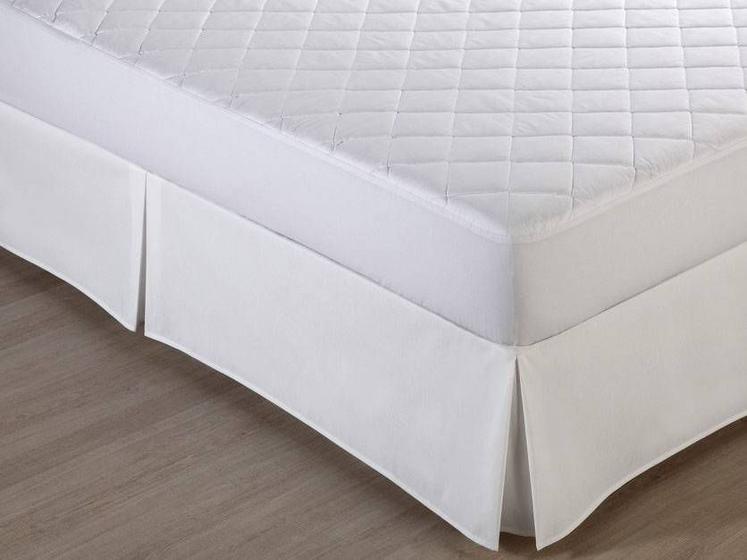 Imagem de Saia para Cama Queen Size Prata 