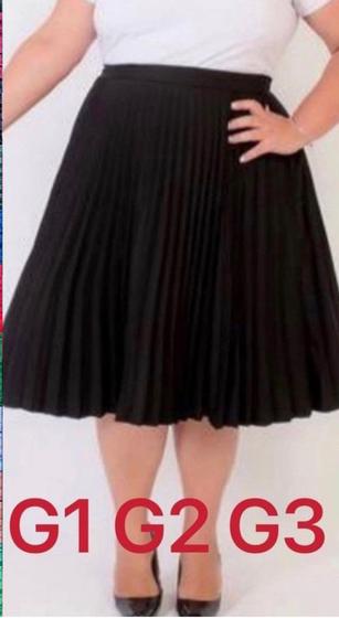 Imagem de Saia Plissada Plus Size Tendência de Verão Moda Feminina 