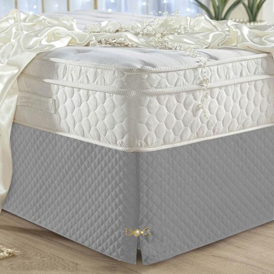 Imagem de Saia Queen Box Padrão Com Pingente MateladaLuxo Casal Queen Padrão Oferta