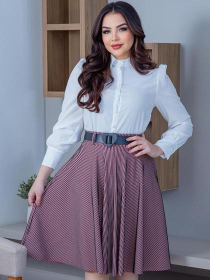 Fashion Saia Rodada Com Tenis Saia Rodada Jardineira Saia Jeans