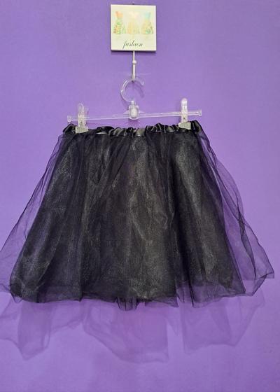 Imagem de Saia tule tutu preto acessório fantasia