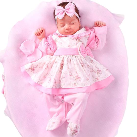 Imagem de Saída de Maternidade Conjunto Roupa Para Bebê Menina Charmosinha 05 Pçs