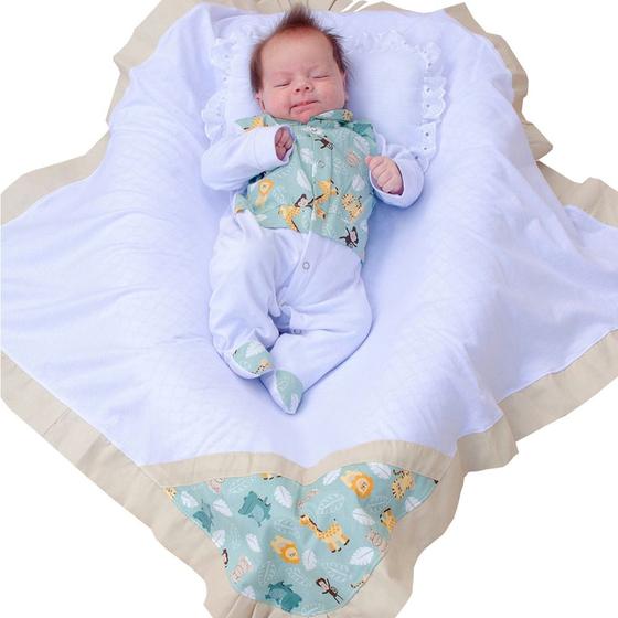 Imagem de Saída de Maternidade Roupa para Bebê Menino Mimo Safari e Panda