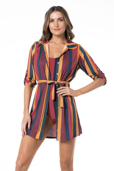 Imagem de Saída de Praia Chemise com Proteção UV e Cinto Lua Morena 30550