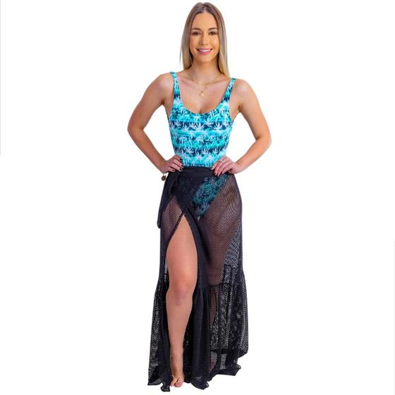 Imagem de Saida de Praia Furadinha Moda Praia Verão Kimono Feminina