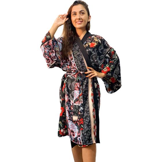 Imagem de Saída De Praia - Kimono Estampado - Drozzy