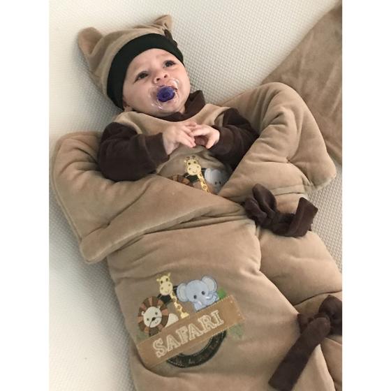 Saida Maternidade Bebê Menino com Saco de Dormir Menor preço em Saida Maternidade Bebê Menino com Saco de Dormir