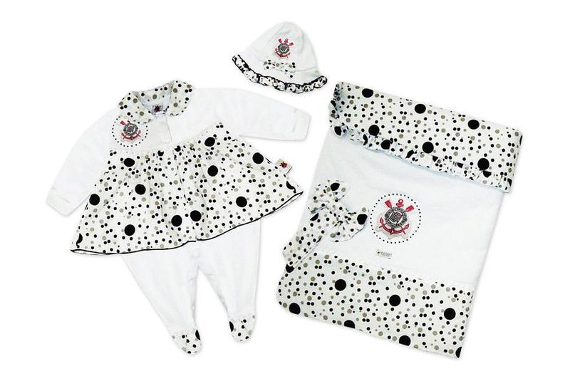 Saida Maternidade Corinthians Bebe Menina Macacao e Vestido Menor preço em Saida Maternidade Corinthians Bebe Menina Macacao e Vestido