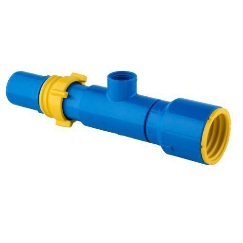 Imagem de Saída para aspersor engate roscável 2" X 1" PVC azul viqua