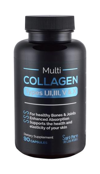 Imagem de Saint-Marie de los Andes Multi Collagen Pills (Tipos I, II, III, V & X) + Absorption Enhancer (3 Meses de Fornecimento) - Não-OGM, Suplementos de colágeno para apoiar o cabelo, pele, unhas, articulações e saúde intestinal