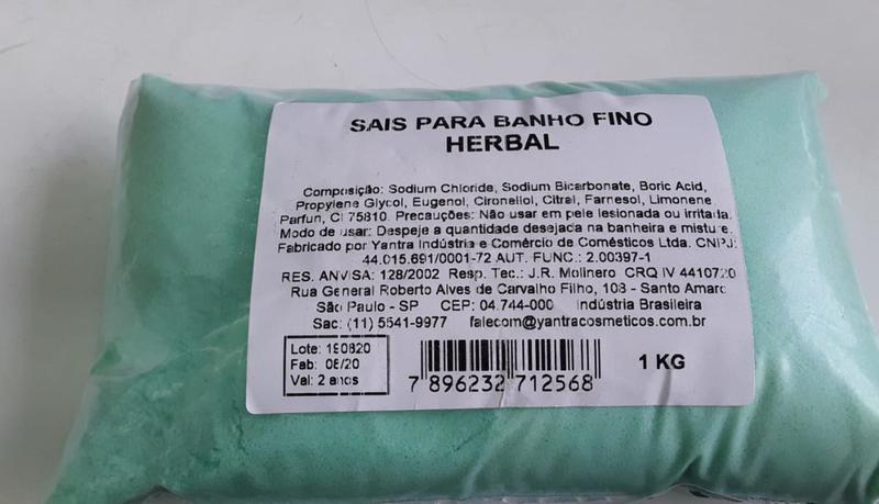 Imagem de SAIS PARA BANHO FINO 900 Gramas- BANHEIRA OFURÔ RELAXANTE HERBAL