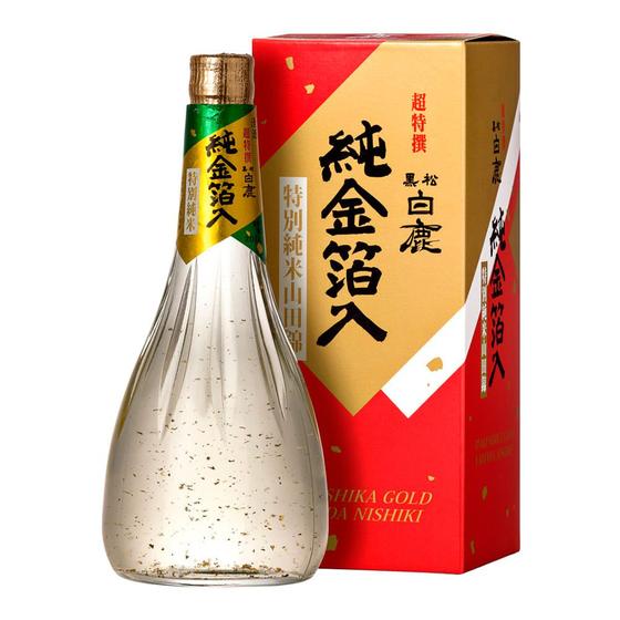 Sakê Junmai Gold com Micro Folhas de Ouro 720ml Hakushika Saquê Magazine Luiza