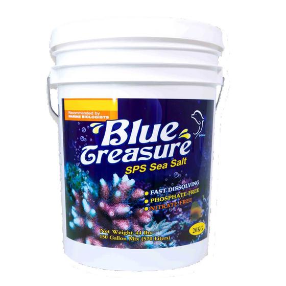 Sal BLUE TREASURE SPS Sea Salt Sintético Balde 20Kg Produtos para
