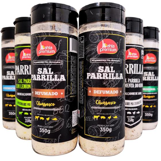 Imagem de Sal de Parrilla Original  6 Unidades Para Churrasco Com Realçador de Sabor 350g Bahia Premium