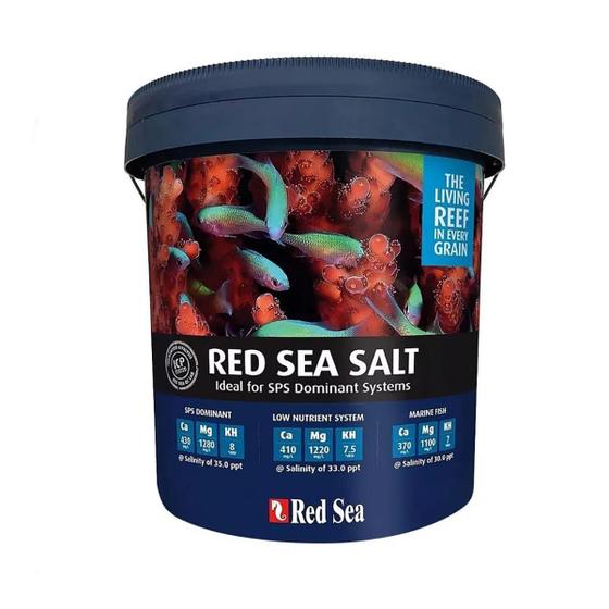 Sal Marinho Red Sea Salt 22kg Peixes e Corais Rende 660L - Produtos ...