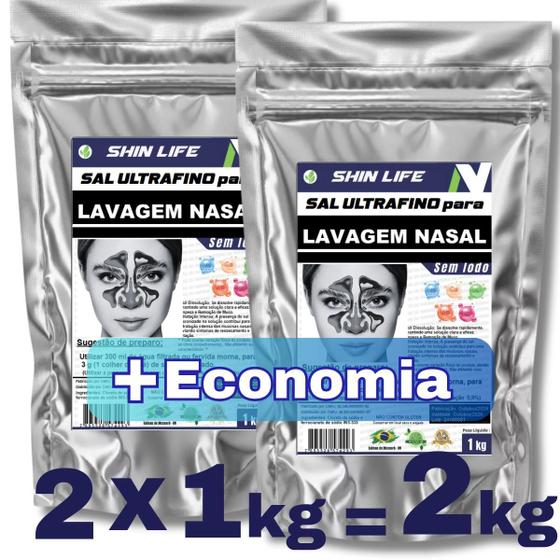 Imagem de Sal Para Lavagem Nasal Ultrafino 2kg Sem Iodo Micronizado