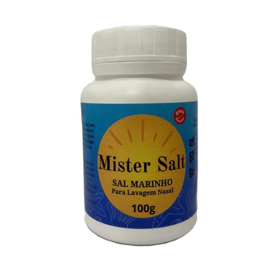 Imagem de Sal Puro Para Lavagem Nasal Mister Salt 100G Com Dosador