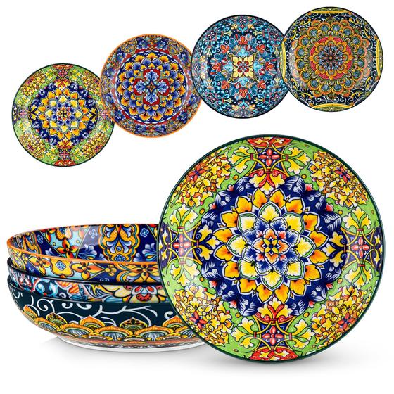 Imagem de Salada de cerâmica Pasta Bowls vancasso, 1,25 L, conjunto de 4 Bohemian S