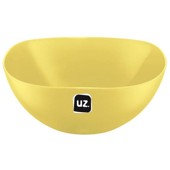 Imagem de Saladeira Bowl 2 Litros Vasilha Multiuso Redonda UZ102 Amarelo Claro