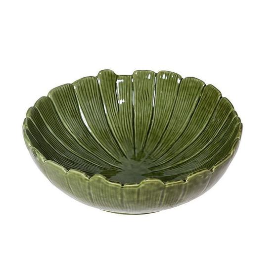 Imagem de Saladeira Cerâmica Banana Leaf Verde 25x25x8,5 cm Lyor