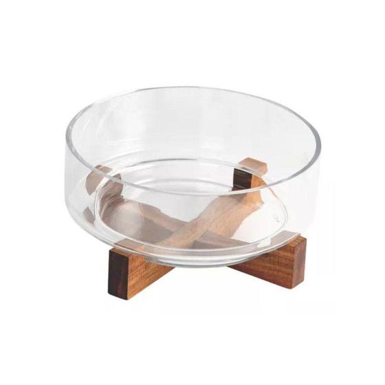 Imagem de Saladeira de Vidro com Base 15 cm Mimo Acácia VD24049 - Mimo Style