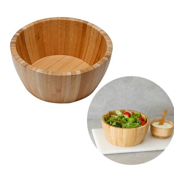 Imagem de Saladeira/fruteira/bowl de bambu 19 cm 