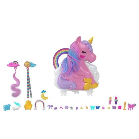 Imagem de Salão Toy Polly Pocket Rainbow Unicorn com 2 micro bonecas