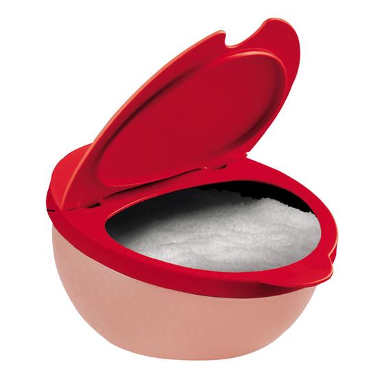 Imagem de Saleiro chef sem pezinho rosa vom vermelha da tupperware