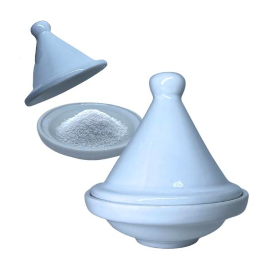 Imagem de Saleiro Marroquino Tagine Porcelana Resistente Rita Lobo Branco