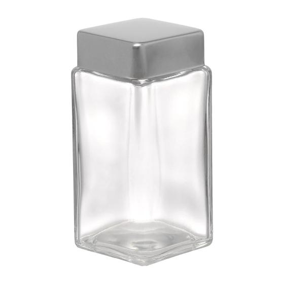 Imagem de Saleiro/Pimenteiro Mezza em Vidro/Plástico e Aço Inox 130ml 4,5x4,5x10cm - Hauskraft