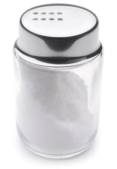 Imagem de Saleiro Pimenteiro Porta Sal Dispenser Vidro Tampa Inox 100g Mesa Servir Pote Dispenser Temperos Condimentos