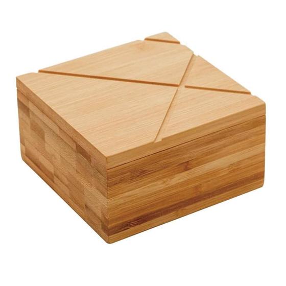 Imagem de Saleiro Quadrado Bambu 9Cm Class Home