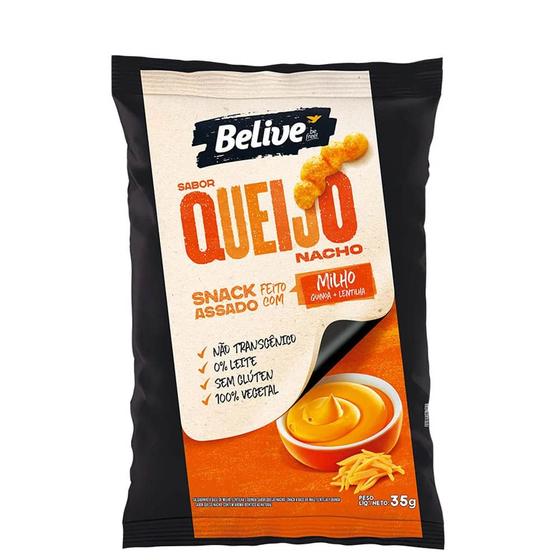 Imagem de Salgadinho de Milho Belive Sabor Queijo Nacho 35g 2un