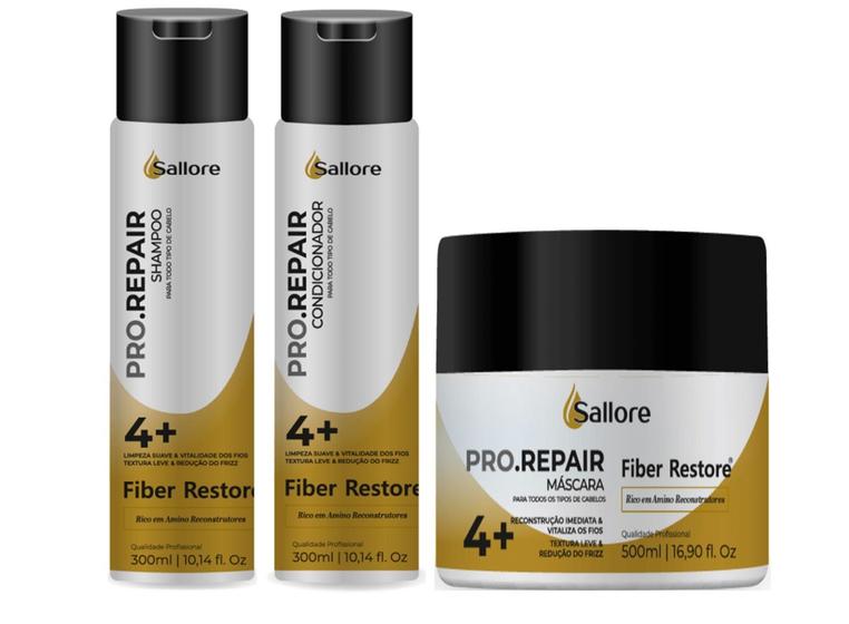 Imagem de Sallore Pro.Repair Fiber Restore Shampoo e Condicionador e Máscara