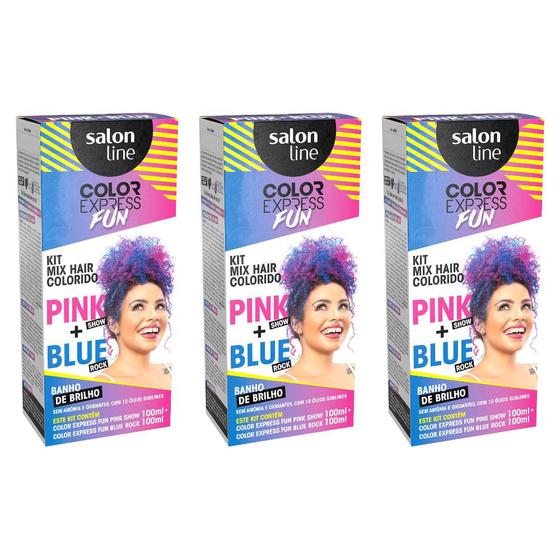 Salon Line Color Express Fun Blue Unicorn + Pink Show (Kit C/03 ...