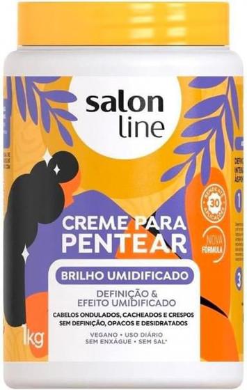 Imagem de Salon Line, Creme de Pentear, Brilho Umidificado, Vegano - Cabelos Ondulados, Cacheados e Crespos, 1