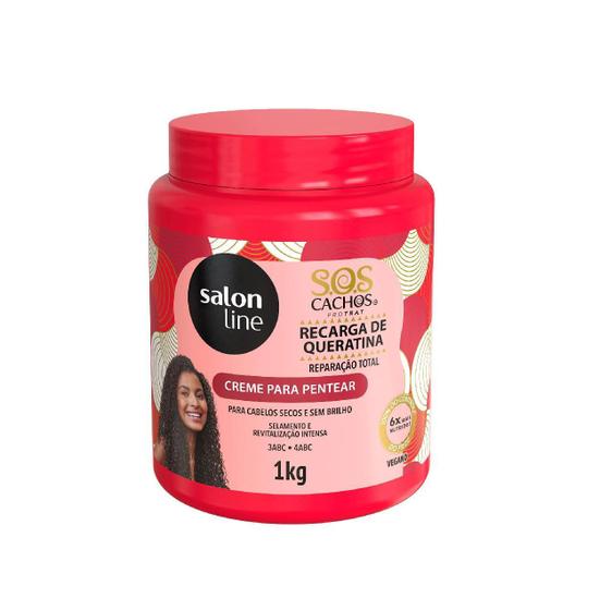 Imagem de Salon Line Sos Cachos Recarga Queratina Creme Pentear 1Kg