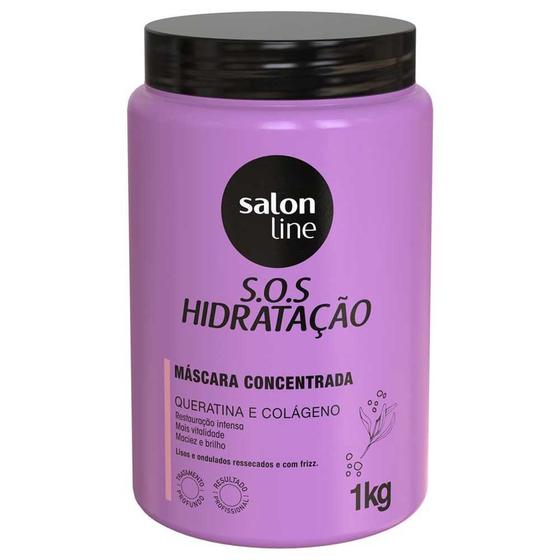 Imagem de Salon Line SOS Hidratação Queratina e Colágeno Máscara