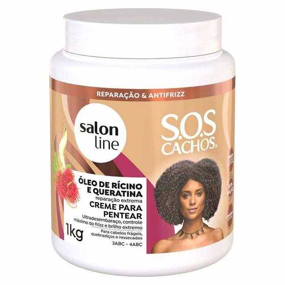 Imagem de Salon Line SOS Óleo de Rícino e Queratina Creme de Pentear