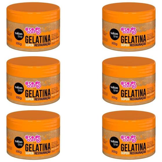 Salon Line To De Cacho Gelatina Super Restauracao 300g Kit C 06 Creme De Pentear Magazine Luiza