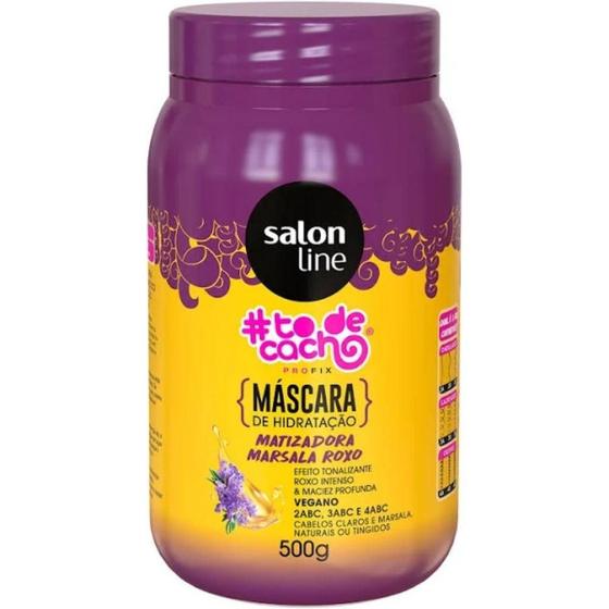 Imagem de Salon Line Tô De Cacho Máscara Matizadora Marsala Roxo 500G