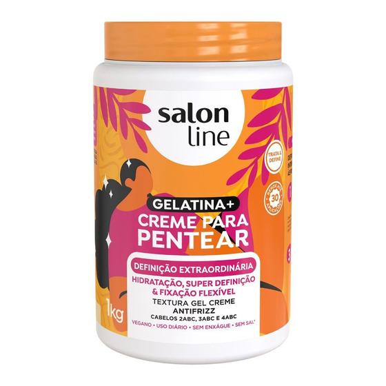 SalonLine Creme De Pentear + Gelatina Definição Extra. - 1kg Menor preço em SalonLine Creme De Pentear + Gelatina Definição Extra. - 1kg