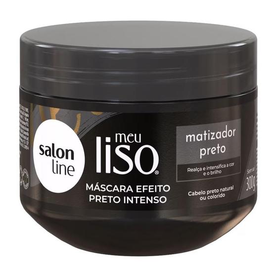 Imagem de SalonLine Máscara Matizadora Preto Meu Liso 300g