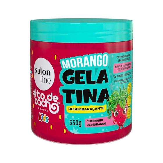 Imagem de SalonLine todecachos Gelatina kids desembaracante morango 550g