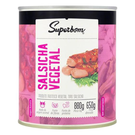 Imagem de Salsicha Vegetal Superbom Lata 650g