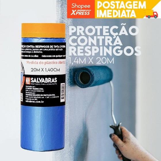 Imagem de Salva Pintura Filme Eletroestatico Fita 20Mx1,4M Salvabras s/ dispenser