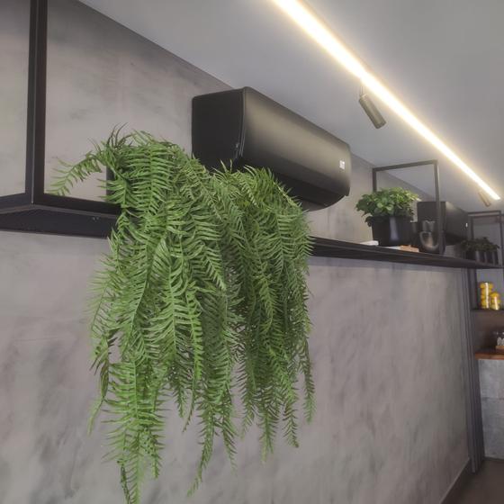 Imagem de Samambaia Artificial Toque Real Decorativa Arranjo Kit Com 2